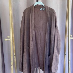 Mauve Long Cardigan